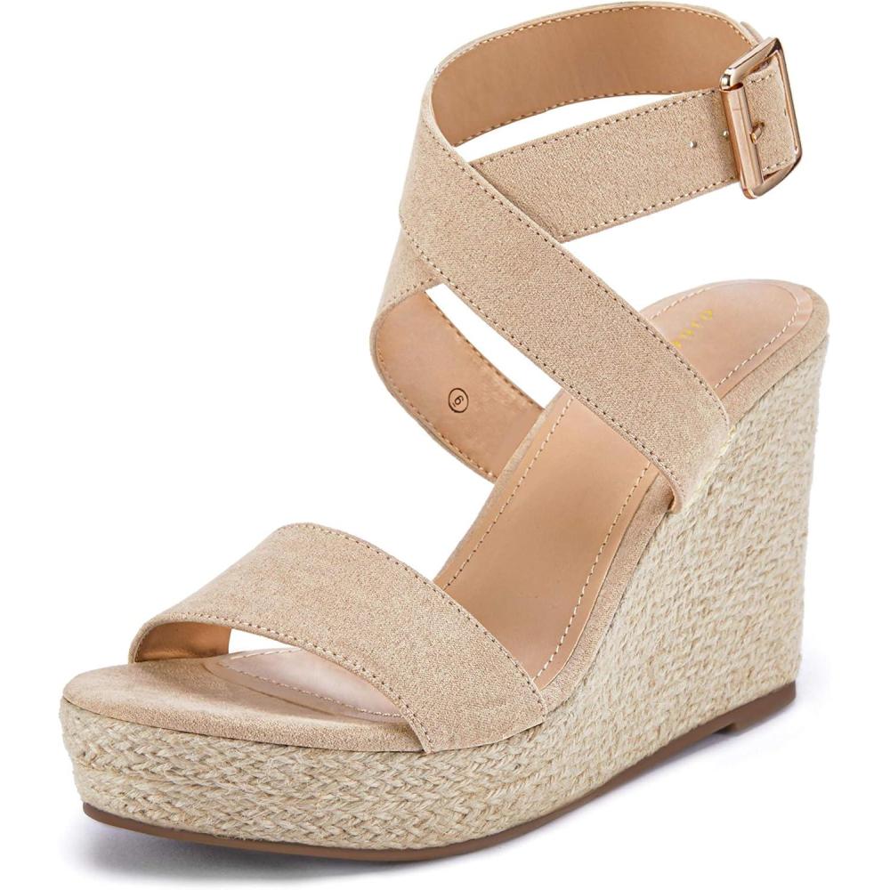 imageCoutgo womens Open ToeLight Khaki