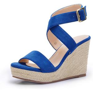 Coutgo womens Open Toe(Blue)