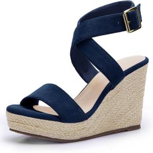 Coutgo womens Open Toe(Navy)
