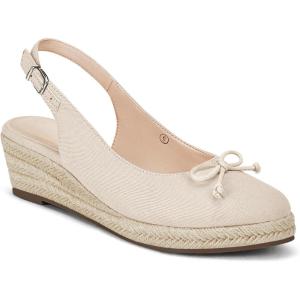 Womens Closed Toe Espadrilles Wedges Shoes Platform Slingback Mid Low Heel Canvas Bow Dress Sandals(Beige)