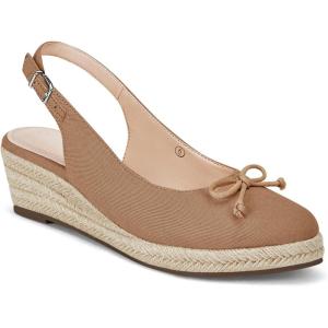 Womens Closed Toe Espadrilles Wedges Shoes Platform Slingback Mid Low Heel Canvas Bow Dress Sandals(Coffee)