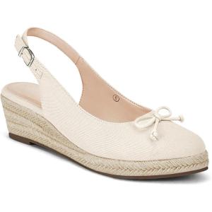 Womens Closed Toe Espadrilles Wedges Shoes Platform Slingback Mid Low Heel Canvas Bow Dress Sandals(Nude)