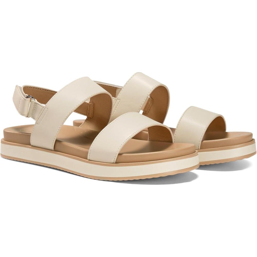 imageCoutgo Womens Flat Sandals Comfortable Arch Support Adjustable Double Strap Lightweight Summer Platform SandalsBeige