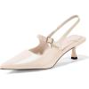 imageCoutgo Slingback Kitten Heels for Womens 2024 Pumps Party Dress ShoesApricot