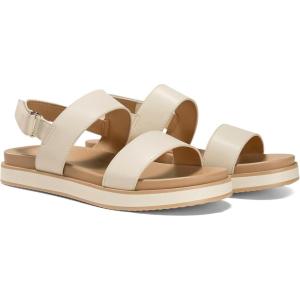 Coutgo Womens Flat Sandals Comfortable Arch Support Adjustable Double Strap Lightweight Summer Platform Sandals(Beige)
