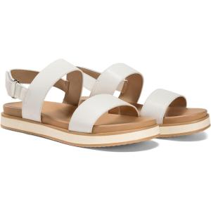 Coutgo Womens Flat Sandals Comfortable Arch Support Adjustable Double Strap Lightweight Summer Platform Sandals(White)