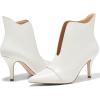 imageCoutgo Womens High Heel Ankle Booties Pointed Toe Slip On Boots Winter Dress Boot ShoesWhite
