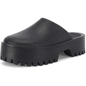 Coutgo Women’s Platform Mules Slip On Thick Sole Slippers Closed Toe Cute Comfort Shoes