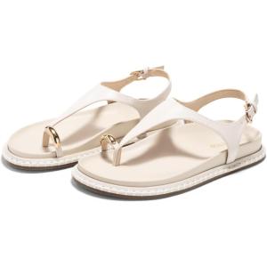 Coutgo Womens Flat Sandals Comfortable Flip Flops Thong Footbed Sandals Ankle Strap Summer Beach Shoes(Nude)