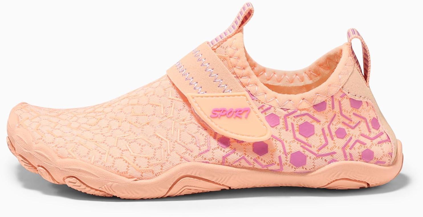 image:imageCoutgo Girls Water Shoes Slip On Hiking Outdoor Aqua Socks Quick Dry Lightweight Beach Swim Sports ShoesOrange