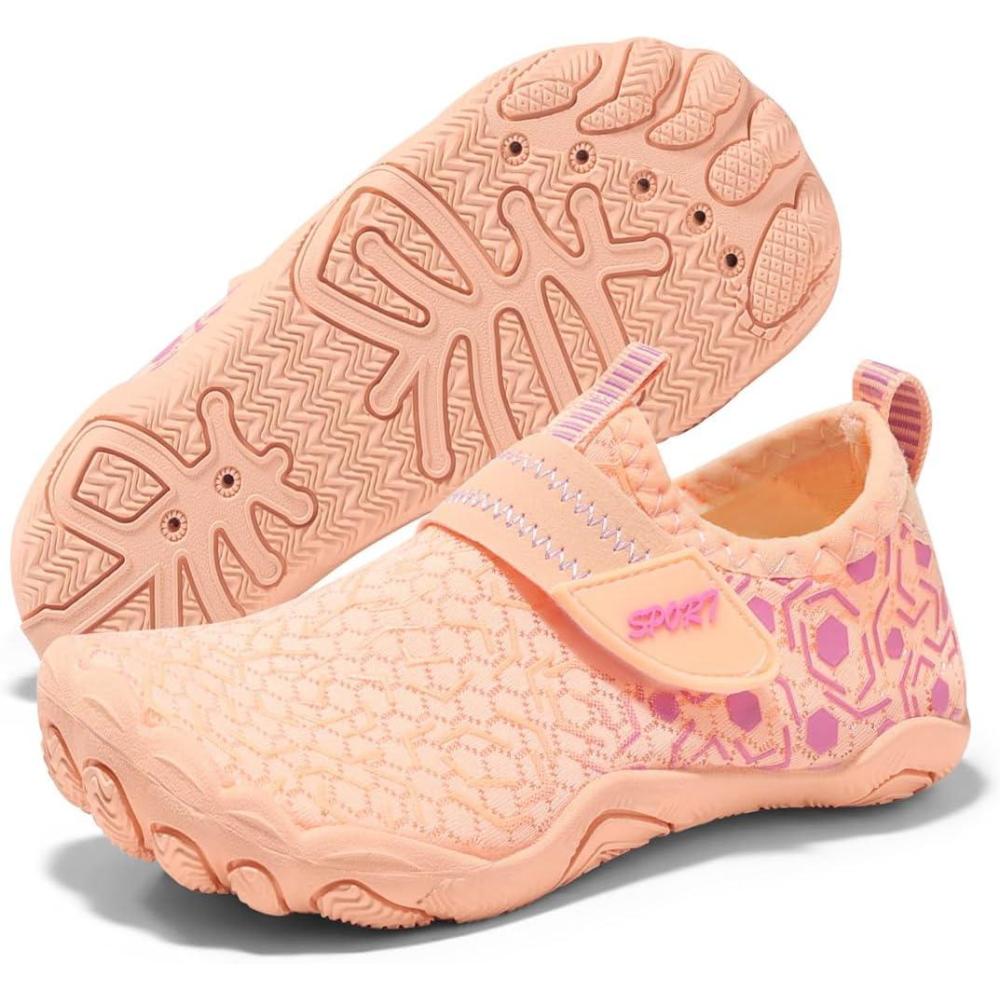 image:imageCoutgo Girls Water Shoes Slip On Hiking Outdoor Aqua Socks Quick Dry Lightweight Beach Swim Sports ShoesOrange