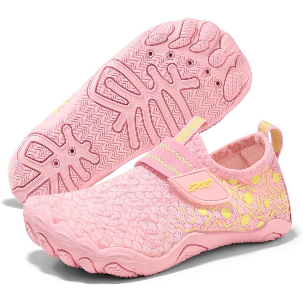image:imageCoutgo Girls Water Shoes Slip On Hiking Outdoor Aqua Socks Quick Dry Lightweight Beach Swim Sports ShoesPink
