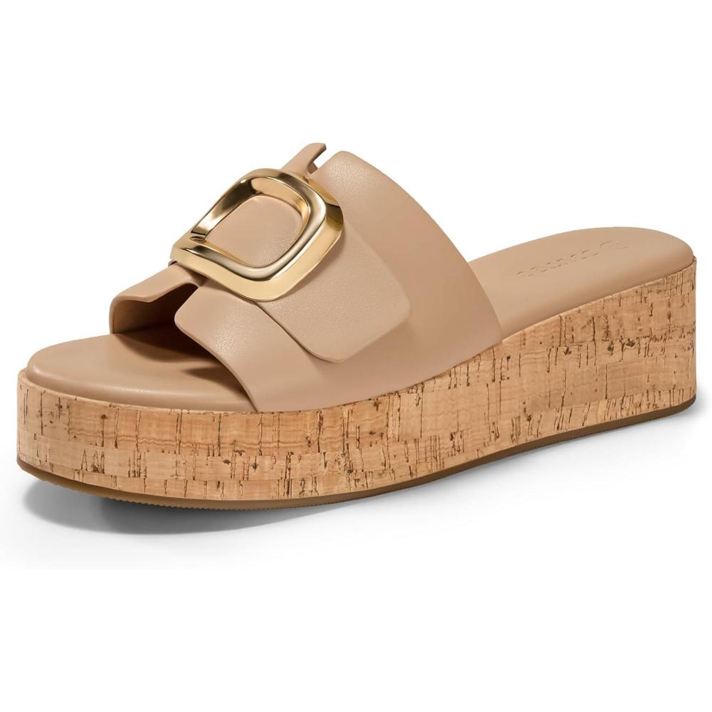 image:imageCoutgo Womens Platform SlidesKhaki