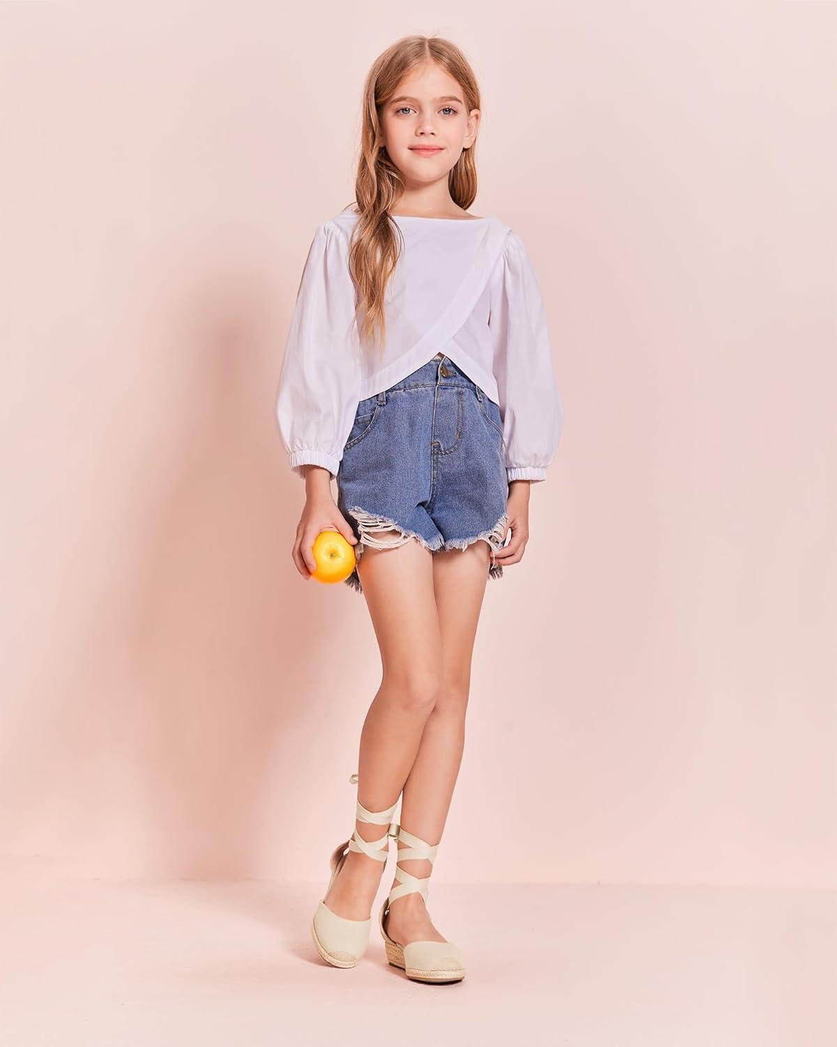 image:imageCoutgo Girls Espadrille Platform Wedge Sandals Closed Toe Lace Up Ankle Strap Summer Shoes Toddler Little Big KidNude