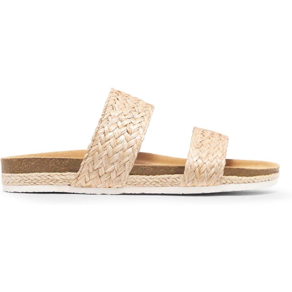 image:imageCoutgo Womens Slides Sandals Open Toe Slip On Platform Sandals Footbed Summer Beach ShoesApricot