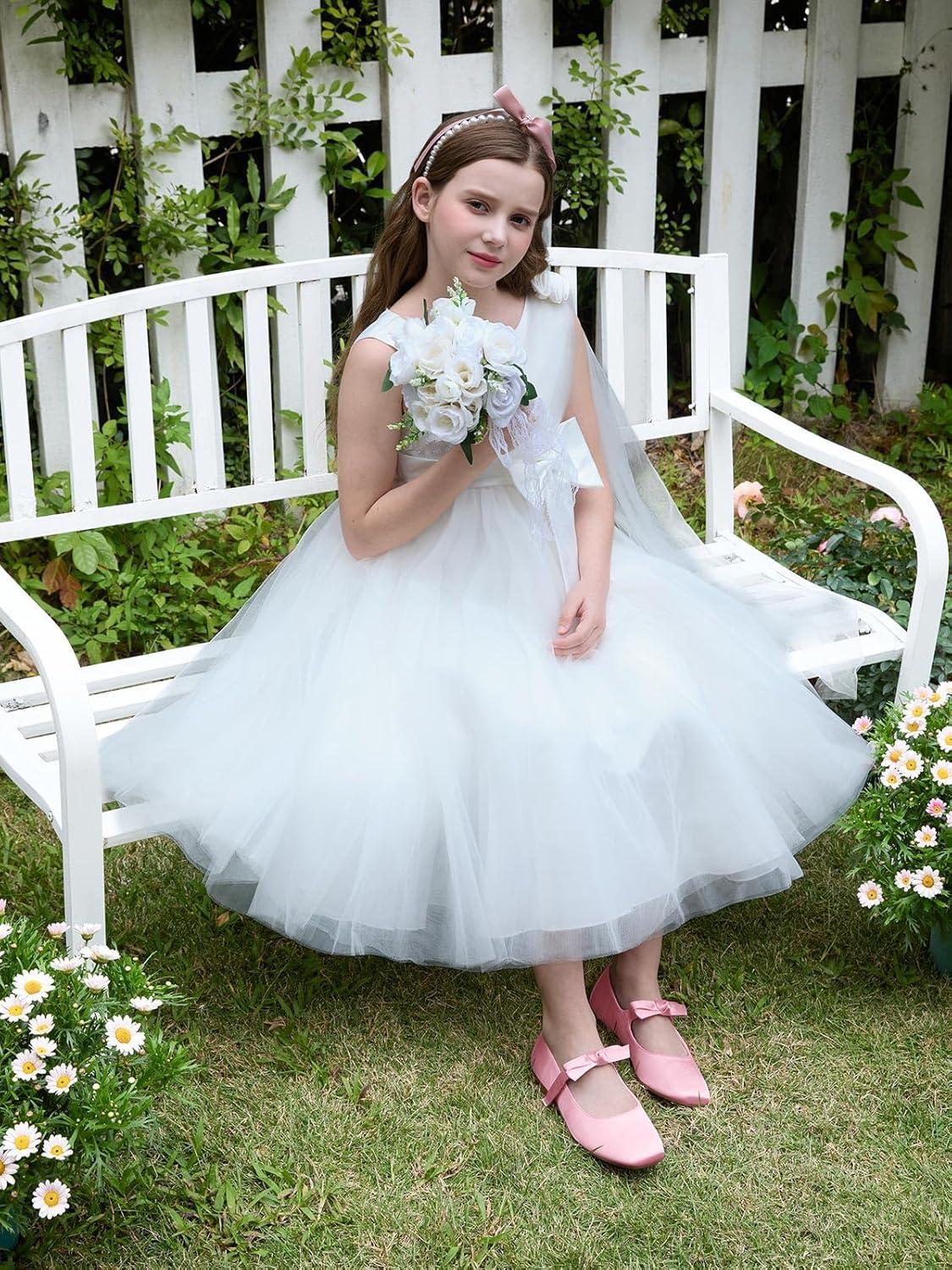 image:imageCoutgo Girls Mary Jane Dress Shoes Flower Girl Shoes Bow Satin Ballet Flats for Party Wedding School ShoesDeep Pink