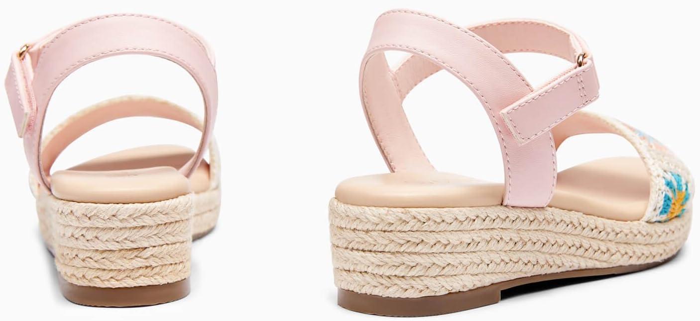 image:imageCoutgo Girls Espadrilles Sandals Platform Wedge Heels Open Toe Ankle Strap Boho Summer Dress ShoesPink