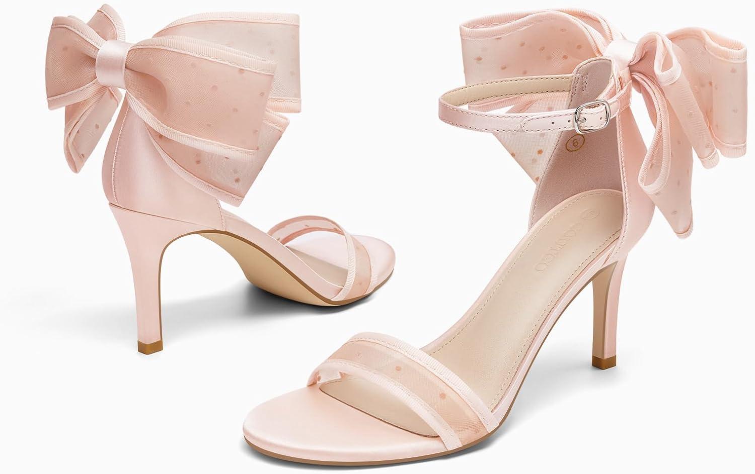 image:imageCoutgo Womens Open Toe Ankle Strap High Heel SandalsNude Pink